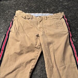 Polo by Ralph Lauren Tan Chinos with Striped Sides